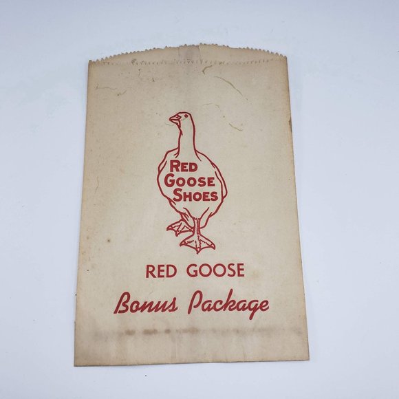 Vintage Red Goose Shoes Bonus Package Paper Bag - Picture 1 of 5